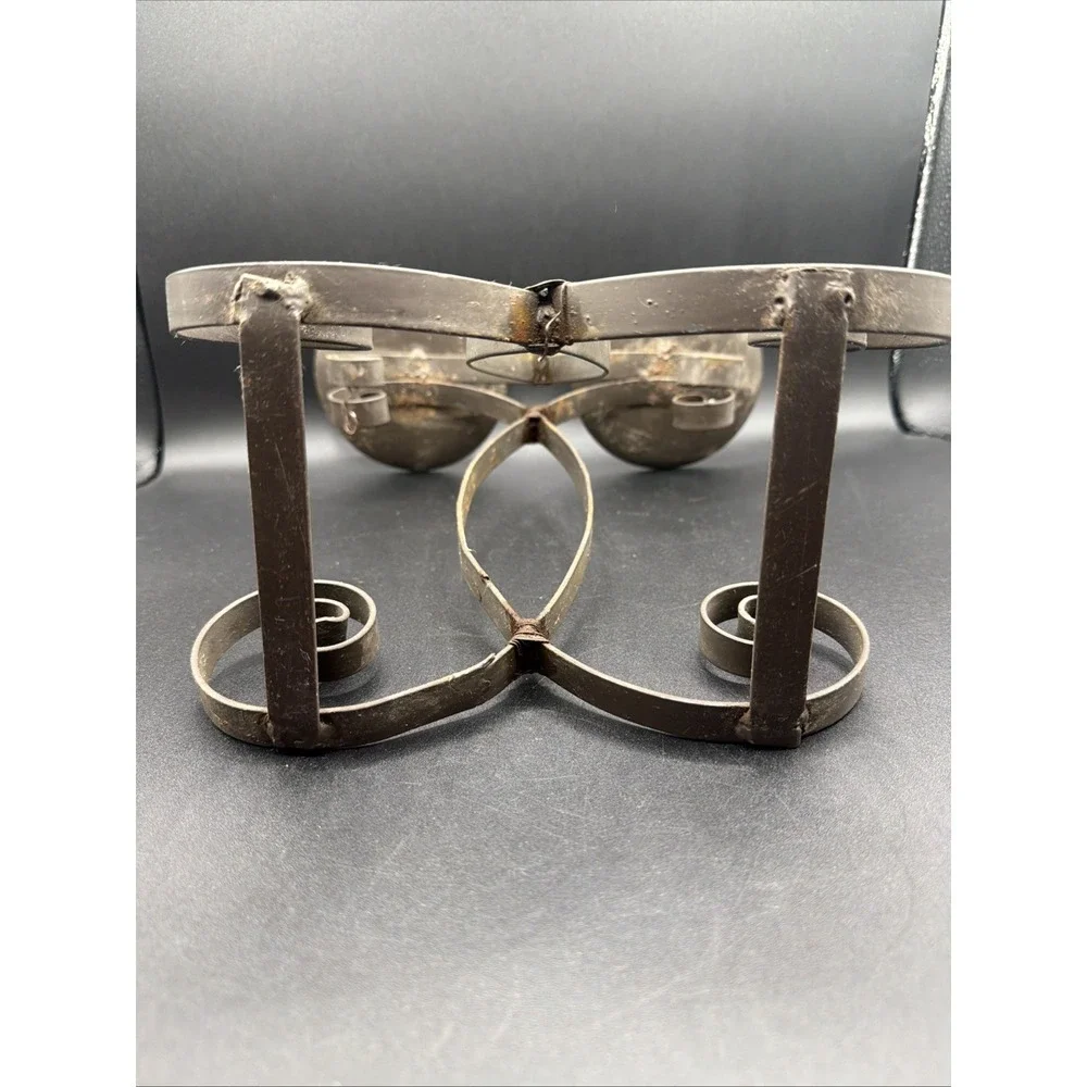 VTG Wrought Iron Double Candelabra 11
